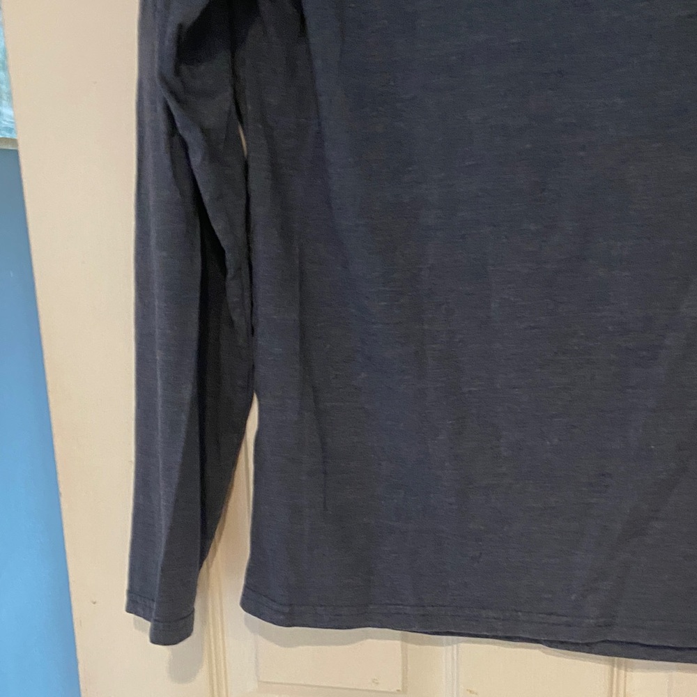 Adidas Blue Long Sleeve Tee with White Logo - Picture 6 of 9